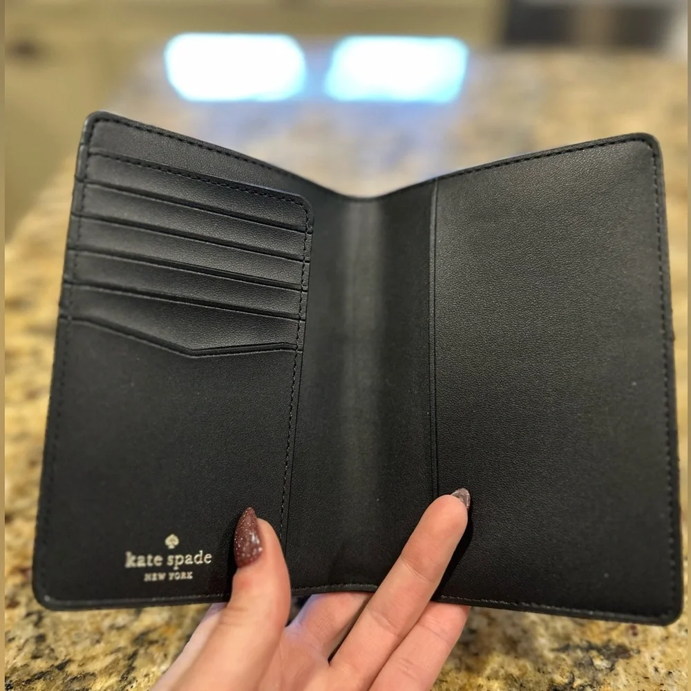 Kate Spade Madison Passport Holder Black - Picture 2 of 3